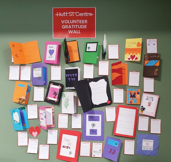 Volunteer gratitude wall